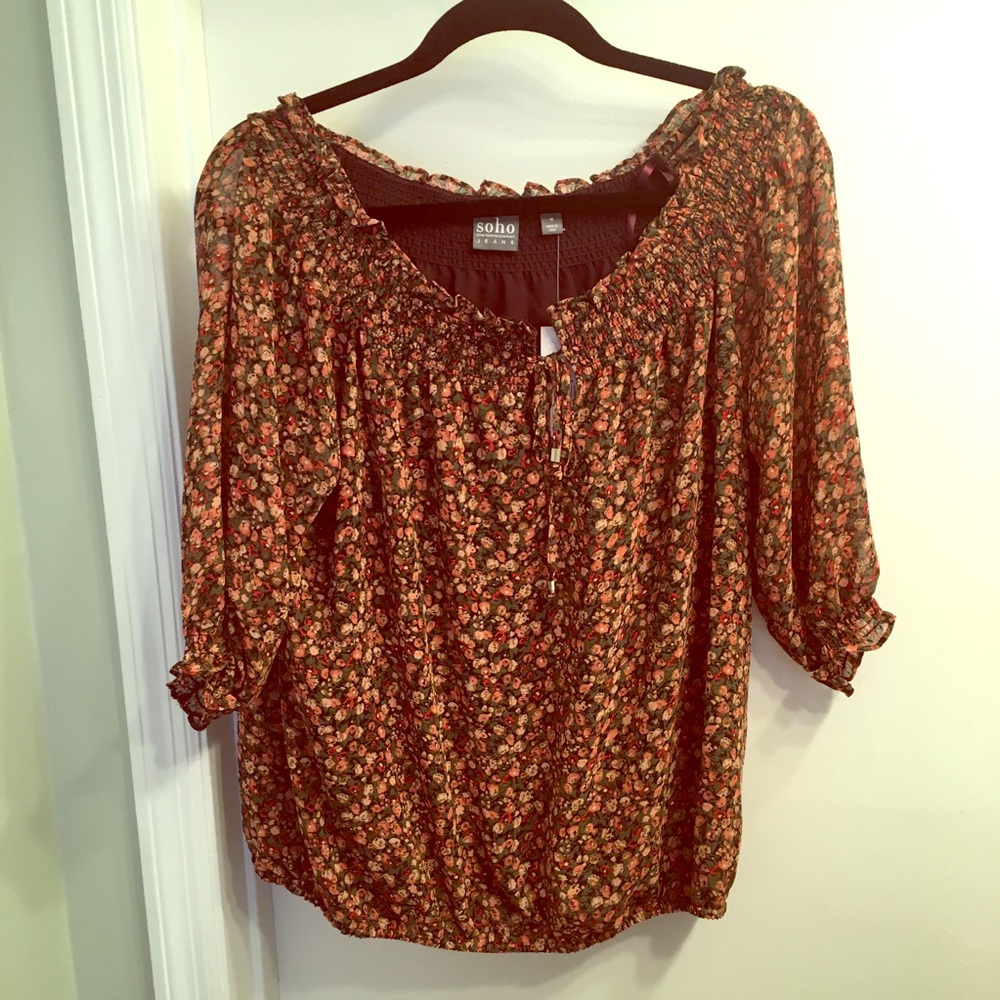 NY &Co SoHo Jeans Off the Shoulder Top